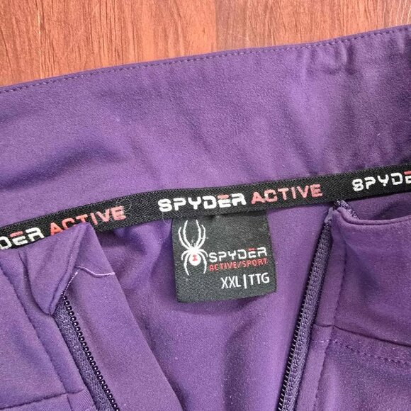 Woman's Spyder Active Full Zip Jumper Purple Size 2XL - Picture 2 of 5